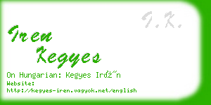 iren kegyes business card